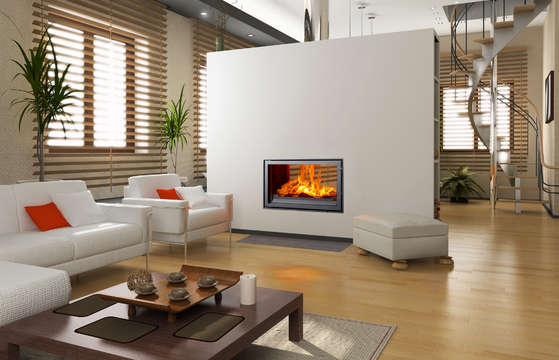 Woodfire RX 30 DS double sided inset boiler stove